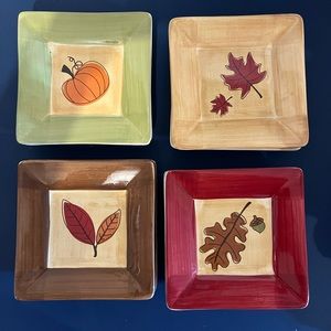 Fall dessert plates (8) by Tag